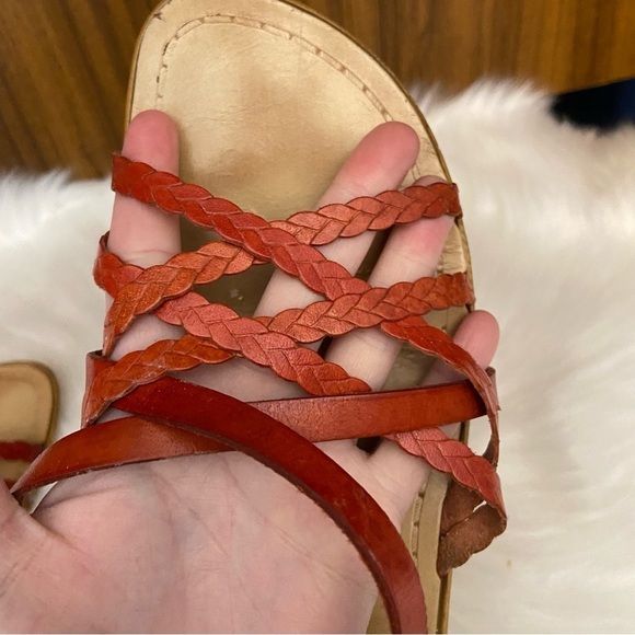 Lorenzo Chelini women’s Italian red leather sandals in  size‎ 41 - Picture 5 of 11